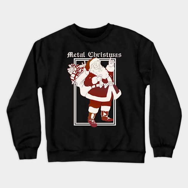 Metal Christmas Crewneck Sweatshirt by Kaijester